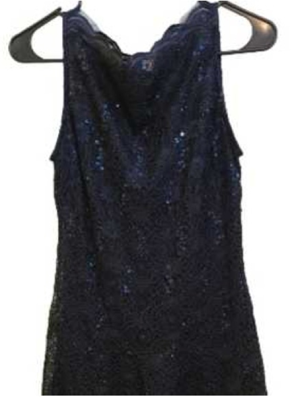 Julian Taylor Navy Sequin Sleeveless Dress